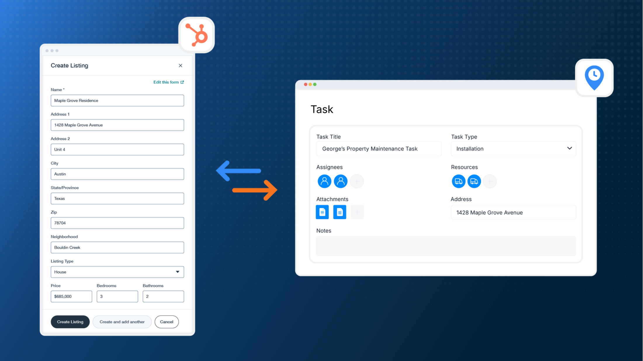 HubSpotのリスティング